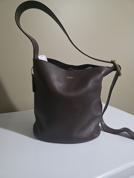 Coach Handbags - NWT Coach Bleecker Bucket Bag Natural Grain Leather Maple